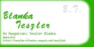 blanka teszler business card